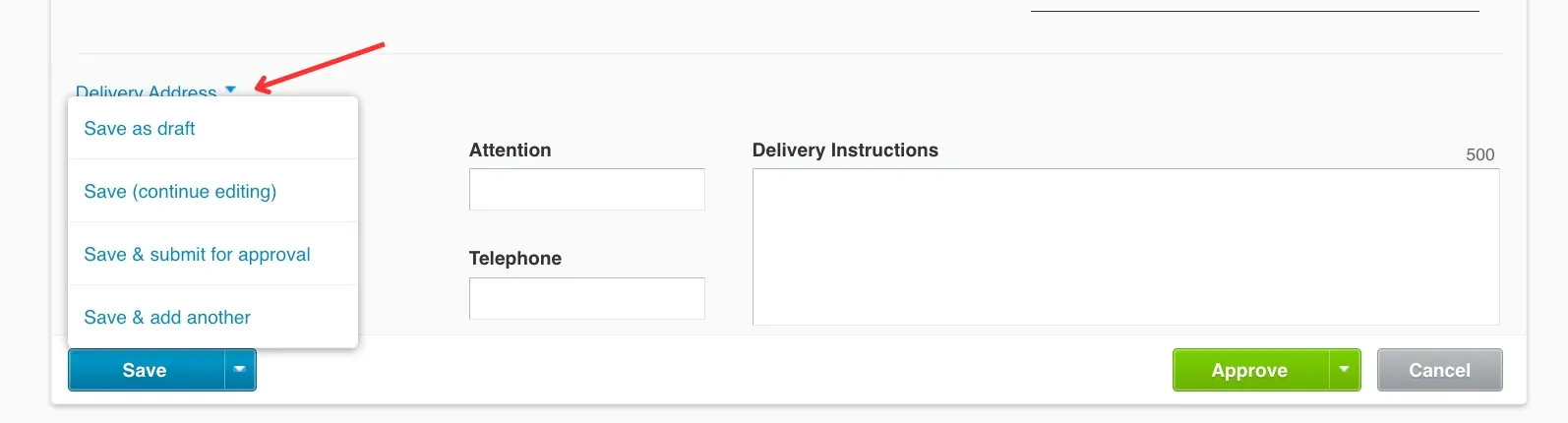creating a xero purchase order step 7