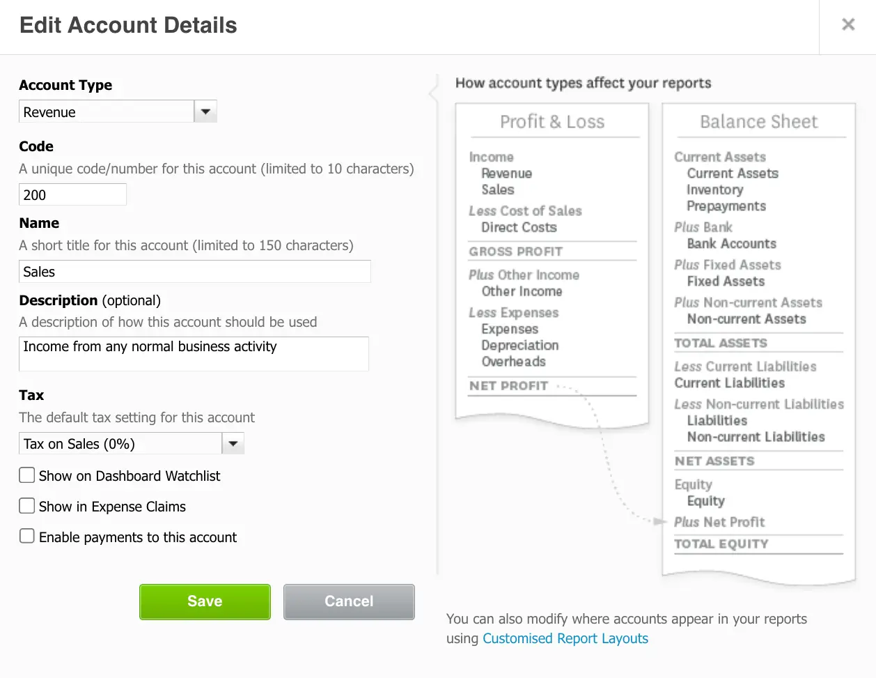 how to edit xero chart of accounts step 3