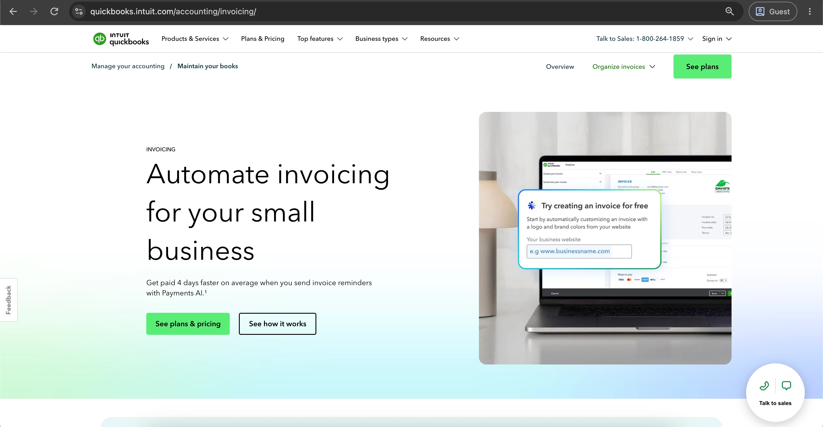 QuickBooks Online invoice payment software