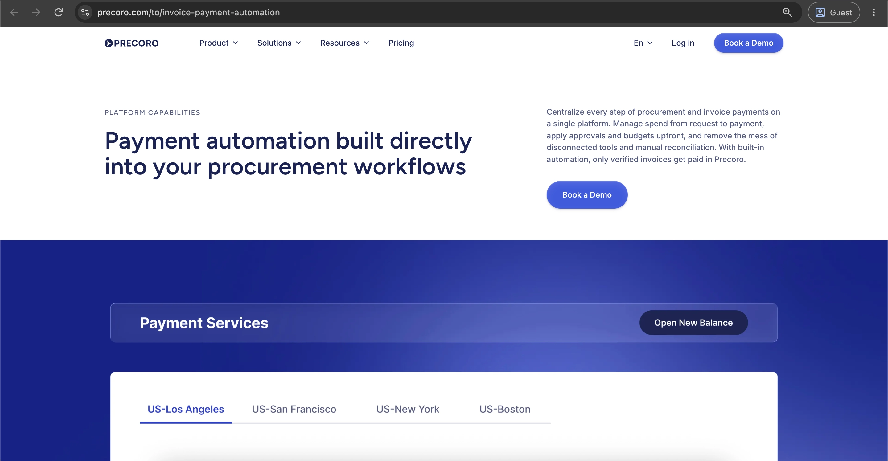 Precoro invoice payment software