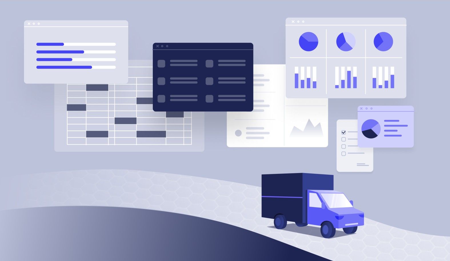 illustration for shipping logistics