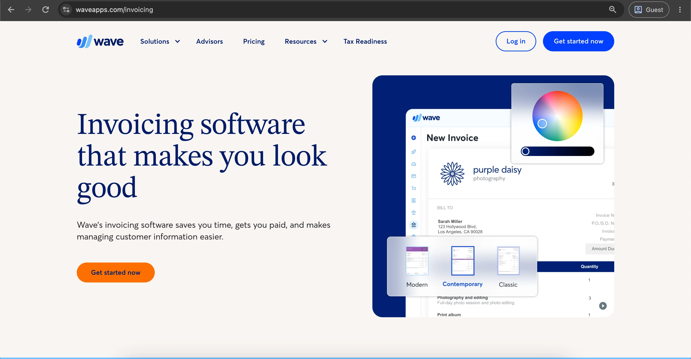 Wave invoice payment software