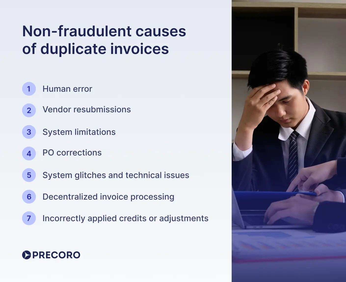 what are non-fraudulent causes of duplicate invoices